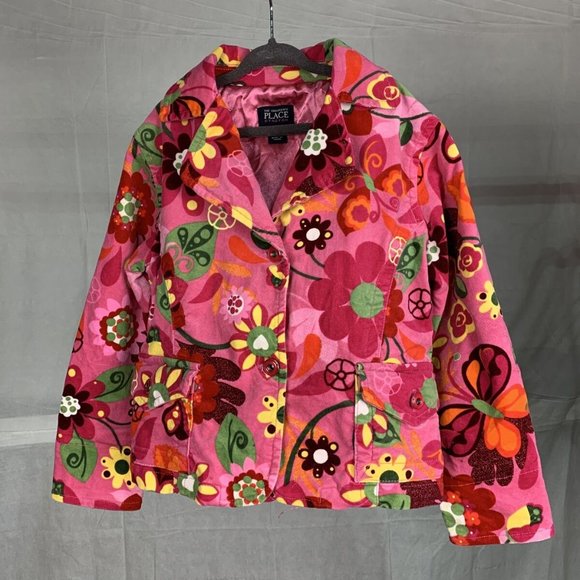 The Children's Place Other - Childrens Place Pink  Floral Retro Jacket  -21
